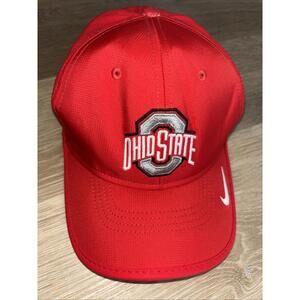 Ohio State Buckeyes Hat Adult One Size Red Nike Dri Fit Adjustable Strap Back